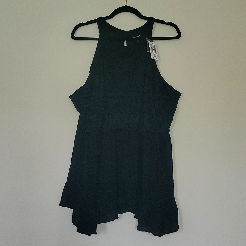 NWT Torrid Lace & Gauze Babydoll Tank